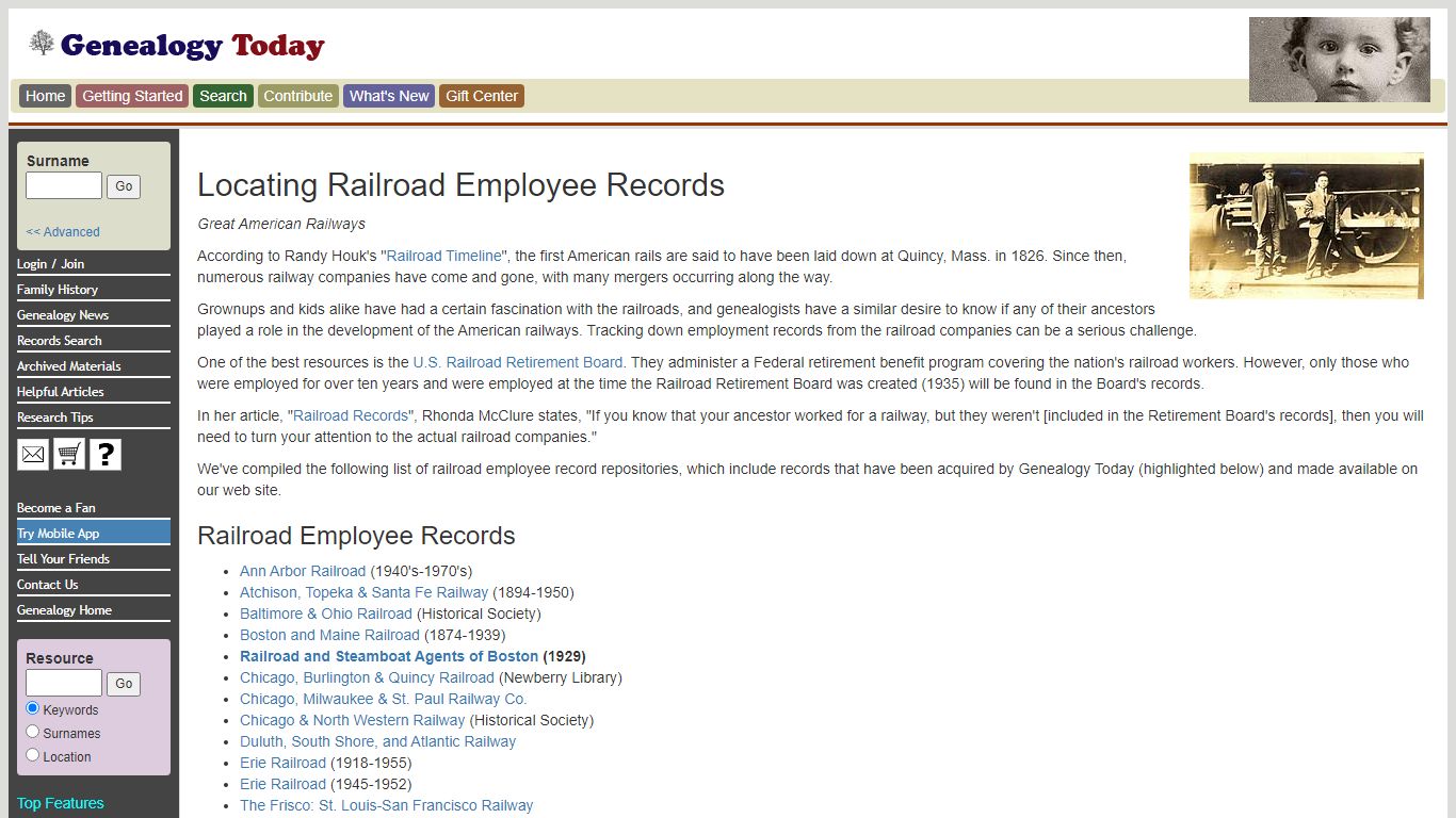 Locating Railroad Employee Records for Genealogy ...